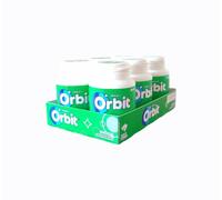 Orbit Chewing Gum Senza Zucchero Bottiglia Spearmint - 6 x 46g (Totale 276 pezzi) - Gusto Menta Fresca - Confezione Scorta per Casa, Ufficio o Auto