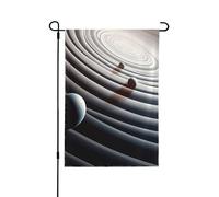Orbit distorsione bandiera giardino primavera - vivace decorazione esterna per il vostro portico, cortile e patio - perfetta per primavera, estate e tutto l'anno 31,8 x 45,7 cm