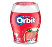 Orbit Gomme da Masticare alla Fragola, Senza Zucchero, Bottiglia da 46 Unità, Confezione da 3