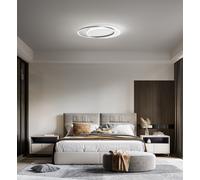 Orbit plafoniera grande rotonda led 60w grigio moderna dimmerabile