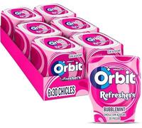 Orbit Refreshers, Gomma da Masticare Bubblemint Senza Zucchero, Confezione da 6 Lattine x 30 Pezzi (Frutta mista)