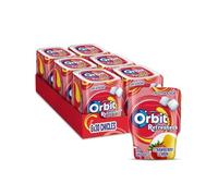 Orbit Refreshers, Gomma da Masticare Fragola-Limone, Snack Senza Zucchero, con Xilitolo, per Denti Sani e Puliti, 6 Barattoli da 30 Compresse