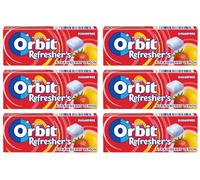Orbit Refreshers Gomma da Masticare Senza Zucchero - Gusto Fragola e Limone - 6 Confezioni da 17 g