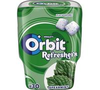 Orbit Refreshers Gomme da Masticare Senza Zucchero alla Menta Verde, Confezione Rigida da 30 Pezzi, Freschezza Intensa Spearmint