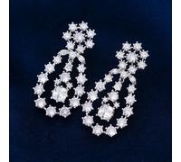 Orbitale Ciondolo Orecchini, Regina Elizabeth's, 5A Zircone Cubico Rodio O Oro