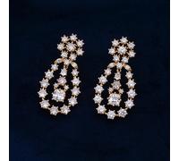 Orbitale Ciondolo Orecchini, Regina Elizabeth's, 5A Zircone Cubico Rodio O Oro