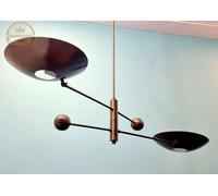 Orbitale Ottone Lampadario 2 Rotante Bilanciato Bracci Stilnovo Design Premium