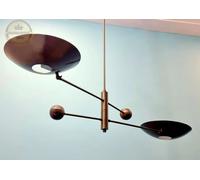 Orbitale Ottone Lampadario 2 Rotante Bilanciato Bracci Stilnovo Design Premium