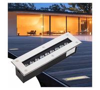 OrbitCob Faretto LED da Incasso Rettangolare con Vetro Temperato - Impermeabile IP66 per Giardino, Terrazzo, Scale, Illuminazione Sentieri (Certificato CE)(Bianco Caldo 3000K,6W)
