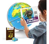 Orboot Earth by PlayShifu (App Based): globo interattivo AR per bambini, giocattolo STEM per ragazzi e ragazze età 4-10 | Giocattolo educativo regalo (senza frontiere, nessun nome sul globo)