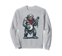 Orc Banjo Player Funny Fantasy Evil Troll Music Felpa