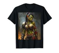 Orc Girl Pinup Roleplay, Gioco di Ruolo, Fantasia Medievale, da Donna Maglietta