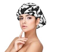 Orca assassina della balena,Cuffia da notte elastica in raso per adulti, fascia per capelli in seta regolabile, cuffia da notte elastica per donne