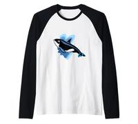 Orca Balena assassina Maglia con Maniche Raglan
