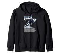Orca Balena Biologia Marina Fauna Selvatica Ocean Predator Felpa con Cappuccio