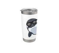 Orca Balena Con Occhiali Da Sole Oceano Animali Orca Bicchiere termico in acciaio inox doppia parete