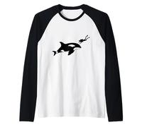 Orca Encounter Immersioni subacquee Canottaggio in Barca Snorkling Maglia con Maniche Raglan