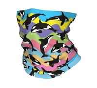 orca killer whale bandana scaldacollo sciarpa maschera stampata sciarpa calda copricapo sport all'aria aperta unisex adulto antivento