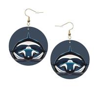 Orca Killer Whale Orecchini in pelle alla moda per le donne ciondola 1 paio di orecchini piercing leggeri stampati gioielli regali per donne ragazze