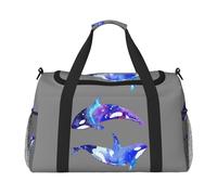 Orca Killer Whale Print Ample Space Travel Duffle Bag elegante con cerniera impermeabile per aeroplano palestra