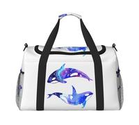 Orca Killer Whale Print Ample Travel Large Capacity Hand Travel Bag Carry On Tote Folding Travel Bag