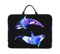 Orca Killer Whale Print - Custodia per laptop da 14", con manico portatile, per viaggi di lavoro, pendolari, adatta per notebook e tablet
