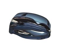 Orca Killer Whale Print Fascia per capelli sudore fascia per capelli fascia per capelli fascia per capelli antiscivolo elastica lavabile fascia trucco