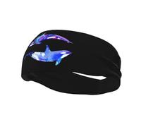 Orca Killer Whale Stampa Elastico Sportivo Sweatband Per Uomini Donne Per La Corsa Basket Palestra Più Fascia Sudore