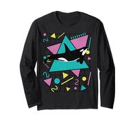 Orca Killer Whale Vintage anni '90 retrò anni '90 vibrazioni estetiche Maglia a Manica