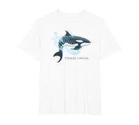 Orca Maglietta, Uomo Taglie Grandi, Bianco, 4X Tall