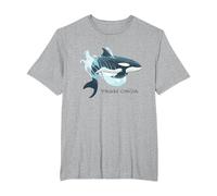 Orca Maglietta, Uomo Taglie Grandi, Grigio Melange, 2X Tall