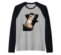 Orca Occhiali Sole Streetwear Art Maglia con Maniche Raglan