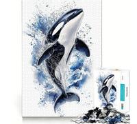 Orca - Puzzle difficile per adulti da 1000 pezzi con memoria di forma, facile da assemblare, immagine rilassante, regalo artistico (50x75cm)