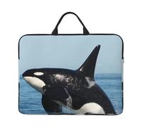 Orca stampata, Custodia per laptop da 14 pollici, borsa per notebook, custodia per laptop, valigetta con maniglia