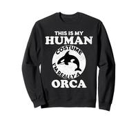 Orca Umorismo Questo è Il Mio Costume Umano Halloween Orca Felpa