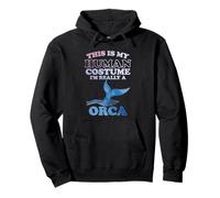 Orca Umorismo Questo è Il Mio Costume Umano Halloween Orca Felpa con Cappuccio