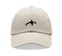 Orca Whale Berretto da baseball vintage lavato unisex cappello papà regolabile, Pietra, Taglia unica