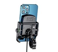 ORCAS TECHNOLOGY Supporto per telefono da moto, con morsetto per manubrio o specchio, compatibile con telefoni fino a 7 pollici con ricarica wireless Qi