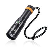 ORCATORCH D530 Torcia Subacquea 1500 Lumen 6500K, Spot 7°, Immersioni | Luce Subacquea Di Riserva, Alto/Basso/Lampeggiante, Compatta, Blocco Tasti,IP68 Impermeabile, Speleologia,Immersioni Notturne