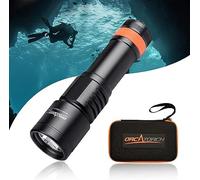 Orcatorch D700 Luce Subacquea 1700 Lumen Torcia Subacquea 150 m Profonda Subacquea Immersione Torcia con 21700 Grande Batteria