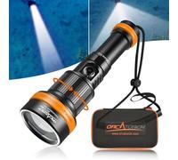 ORCATORCH ZD710MK2 Torcia Subacquea Led,Zoom 4°-72°, 1500 Lumen, Immersioni