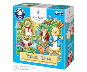 Orchard Toys Peter Rabbit™ Fish and Count - Conteggio giochi da tavolo per bambini di 3 anni - Giochi educativi e didattici per bambini per ragazzi, ragazze, bambini e bambini dai 3 anni in su - 2-4