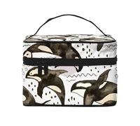 Orche dell'acquerello, Borsa per il trucco Borsa per cosmetici Borsa da toilette da viaggio portatile Astuccio per matite Astuccio da toilette