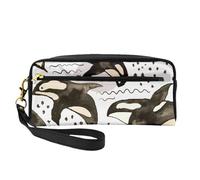 Orche dell'acquerello, Borsa per il trucco Borsa per cosmetici Borsa da viaggio portatile da toilette Astuccio in pelle per donne e ragazze