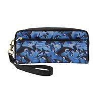 Orche Orche Oceano Mare, Borsa per il trucco Borsa per cosmetici Borsa da viaggio portatile da toilette Astuccio in pelle per donne e ragazze