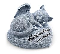 Orchid Valley Sleeping Cat Garden Statue - Pet Memorial Stone - Grave Marker - Beautifully Packaged Memorial Gift, Headstones for Cats or Thoughtful Sympathy Gift
