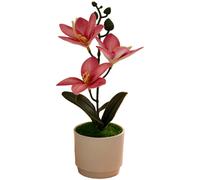 Orchidea Artificiale in con Fiori Giallo per crema per Scrivania Decoraz