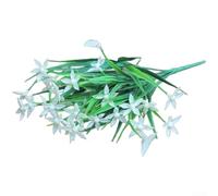 Orchidea artificiale in plastica con composizione a 7 punte e stelo sottile per una perfetta integrazione in composizioni floreali esistenti (bianco)