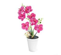Orchidea artificiale in vaso, orchidea sintetica per la decorazione della casa (viola)