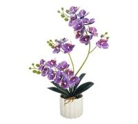 Orchidea artificiale per lo styling di interni, per casa, ufficio o decorazione di eventi, con struttura floreale realistica e composizione in plastica non appassita (E)
